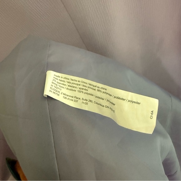 Eloquii Women's Lilac Size 24 Textured Blazer One Button Career Office - Picture 5 of 7